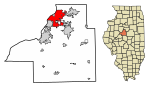 Tazewell County Illinois Incorporated and Unincorporated areas East Peoria Highlighted